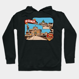 Roma Italy Vintage Style Decal Hoodie